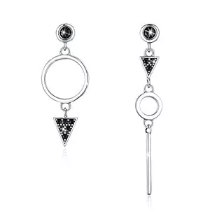 Fanona Schmuck Geschenke für Frauen Quasten-Ohrringe aus Sterlingsilber für Damen, Ohrstecker, modisch, geometrisch, asymmetrisch, für Mädchen