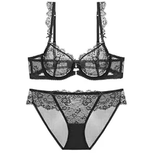 ZUKULIFE Unterwäsche & Dessous ZUKULIFE Damen Dünnn Transparenten Spitzen BH Set