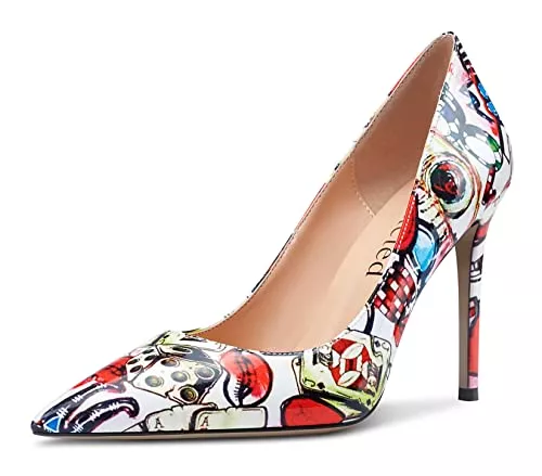 Saekcted High Heels Saekcted Damen High-Heels Pumps Spitze Zehe Stilettos Abendschuhe 10CM Heels Schuhe