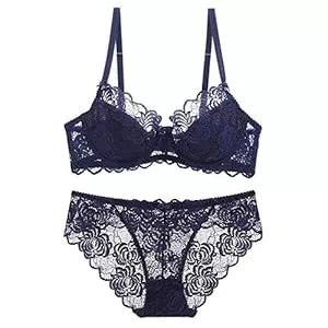 MOONBADI Unterwäsche & Dessous MOONBADI sexy unterwäsche für Frau Damen Spitzen BH Set Push up Bügel BH Lace Lingerie Bra und Slip Set Pushup BH Damen