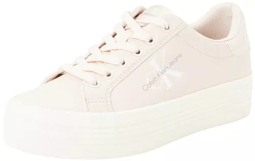 Calvin Klein Jeans Sneaker & Sportschuhe Calvin Klein Jeans Damen Bold Vulc Flatf Lace LTH NBS Met Yw0yw01393 Vulkanisierte Sneaker