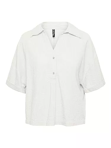 PIECES Langarmblusen PIECES Damen Pckiana Ss Shirt Bc Hemd