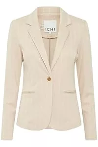 ICHI Blazer ICHI IHRUTI BL12 Damen Blazer Jackenblazer ungefüttert Reverskragen 68% Viskose (LivaEco(TM)), 14% Polyester, 13% Polyamid, 5% Elasthan regular fit