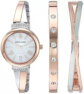 Anne Klein Uhren Anne Klein Damen-Armbanduhr und Armband-Set mit Kristall-Akzenten