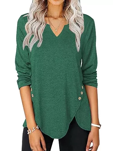 Lylinan Langarmshirts Damen Tops Sommer Kleidung Hoodies für Frauen Shirts Casual Kurzarm Mode Blusen Trendy Tuniken Camisas de Mujer