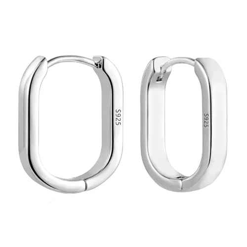 KISSPAT Schmuck KISSPAT Creolen Ohrring für Damen, Hypoallergene Ohrringe Kreolen Creolen Silber 925 Ohrringe Gold für Damen Frauen Mädchen