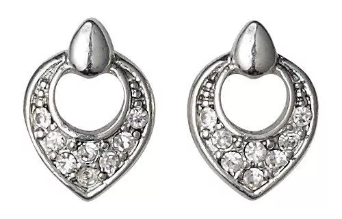 PILGRIM Schmuck Pilgrim Jewelry Damen-Ohrstecker aus der Serie Shimmer petals versilbert weiß 0.8 cm 141316003