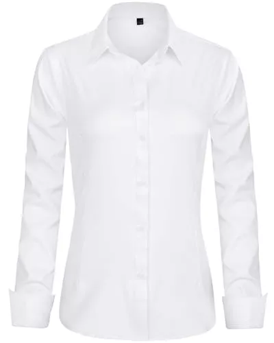 J.VER Hemdblusen J.VER Bluse Damen Casual Business Bluse Damen Button Down Shirts Klassische Langarm Kragen Tops Bügelleichtes Modern Oberteil