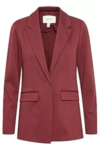 b.young Blazer b.young BYRIZETTA Damen Blazer Longblazer Jacke mit Reverskragen und Knopf Regular Fit mit Stretch