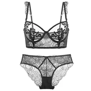 Necalisi Unterwäsche & Dessous Necalisi BH Damen BH Set Damen Damen Blumen Spitzen Bralette BH Bustier Buegel BH Gepolstert Cup Comfort Bra Unterwäsche Balconette BH Push up