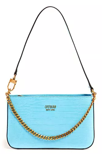 GUESS Taschen & Rucksäcke GUESS Katey Croc Mini Maimie Top Zip Shoulder Bag Bright Blue
