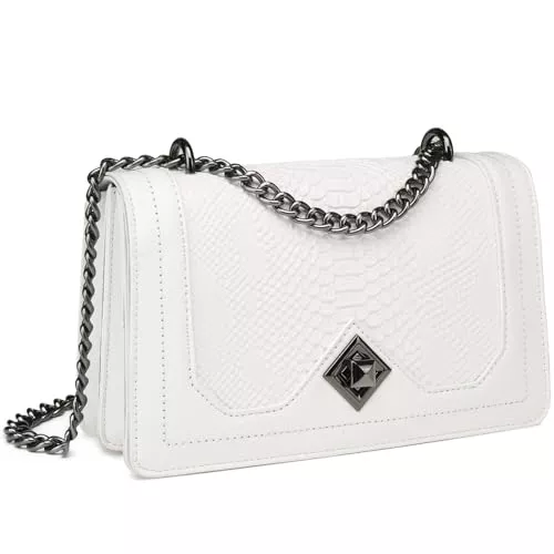 Travistar Taschen & Rucksäcke Travistar Damen Umhängetasche Kleine - Kette Schulterriemen Crossbody Bag - Lingge Tasche Schultertasche Abendtasche Citytasche Leder Feste Multifunktionstasche