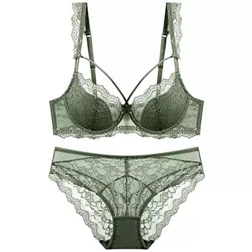 Necalisi Unterwäsche & Dessous Necalisi BH rückenfrei Damen -Sets Lingerie Push Up Spitze BH und Slip Unterwäsche mit Bügel BH BH mit Spitze