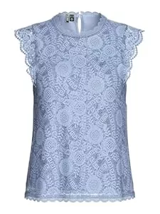 PIECES Ärmellose Blusen PIECES Damen Pcolline Sl Lace Top Noos Bc Spitzentop