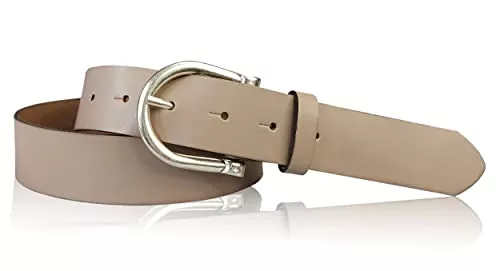 FRONHOFER Gürtel FRONHOFER Gürtel Damen 3,5 cm Ledergürtel, Damengürtel, halbrunde Gürtelschnalle silber, 18161