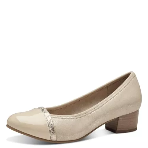 Jana High Heels Jana Damen Pumps mit Blockabsatz Vegan