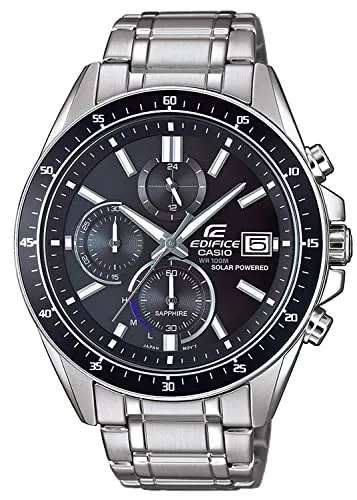 Casio Uhren CASIO Herren Chronograph Solar Uhr mit Edelstahl Armband EFS-S510D-1AVUEF, Silber
