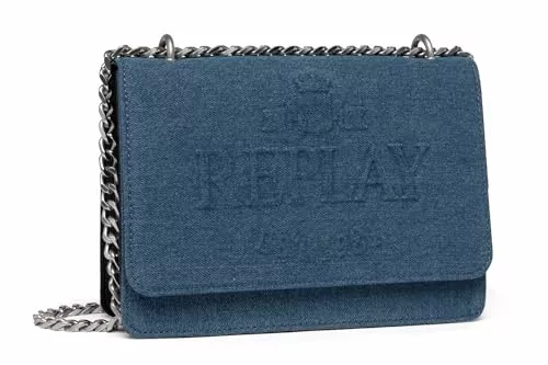 Replay Taschen & Rucksäcke Replay Damen Umhängetasche Klein, Blau (Blue Denim_ 493), Onesize
