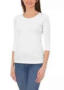 Alkato Langarmshirts Alkato Damen Shirt 3/4 Arm mit Rundhals