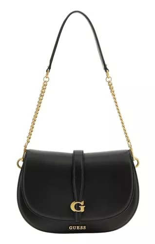 GUESS Taschen & Rucksäcke GUESS Kuba Tri Compartment Flap Shoulder Bag Black