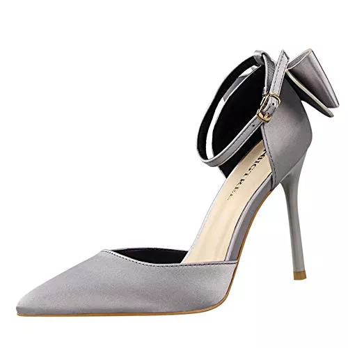 Life&Women High Heels Damen High Heel 10 cm Knöchelriemen Stiletto Closed Toe Kleid Sandalen Kleid Pumps Pumps Pumps Pumps High Heels Pumps für Party Wedding Night Club