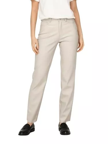 ONLY Hosen ONLY Female Hose in Lederoptik ONLEMILY Hohe Taille Normal geschnitten Hose