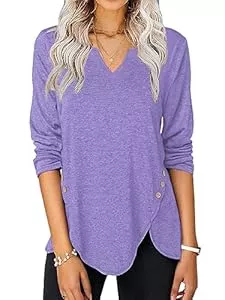 Lylinan Langarmshirts Damen Tops Sommer Kleidung Hoodies für Frauen Shirts Casual Kurzarm Mode Blusen Trendy Tuniken Camisas de Mujer