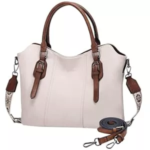 VASCHY Taschen & Rucksäcke VASCHY Handtasche für Dame, Vegan Leder Hobo Taschen Top Griff Satchel Schulter Frauen Geldbörse Handtasche Geldbörse mit Crossbody Gitarrengurt