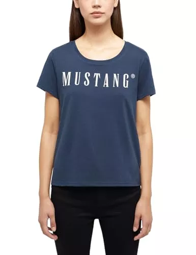 MUSTANG T-Shirts MUSTANG Damen T-Shirt ALMA - Regular Fit - XS S M L XL Weiss Schwarz Blau Grau