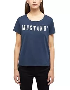 MUSTANG T-Shirts MUSTANG Damen T-Shirt ALMA - Regular Fit - XS S M L XL Weiss Schwarz Blau Grau