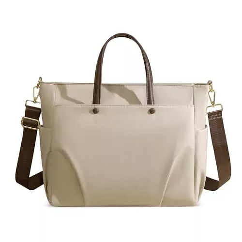 POSSOBAG Taschen & Rucksäcke POSSOBAG Mode Damen Schultertasche Handtasche Große Kapazität 15/15,6 Zoll Laptoptasche Mehrere Taschen Wasserdicht Umhängetasche für Damen Reise Einkaufen Arbeit Urlaub Business