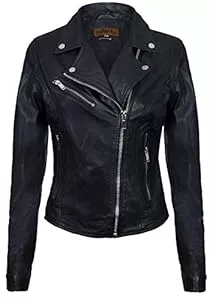 Infinity Leather Jacken Infinity Leather Damen Lederjacke Klassische Bikerjacke Aus Echtem Leder