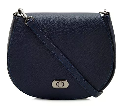 Montte Di Jinne Taschen & Rucksäcke Montte Di Jinne Damen-Umhängetasche aus weichem italienischem Leder, mit Postbotenschloss und abnehmbaren und verstellbaren Taschengurten