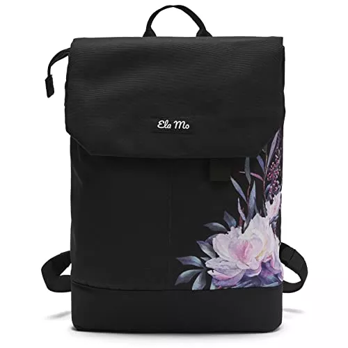 Ela Mo Taschen & Rucksäcke Ela Mo Rucksack Damen - Daypack schön u. durchdacht - Laptop Rucksäcke für Frauen - Anti Diebstahl Tasche für Schule, Uni, Business
