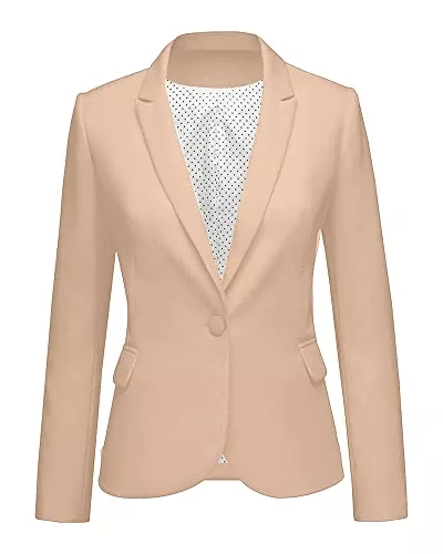 Lookbook Store Blazer LookbookStore Damen-Blazer mit gekerbten Revers-Taschen und Knöpfen