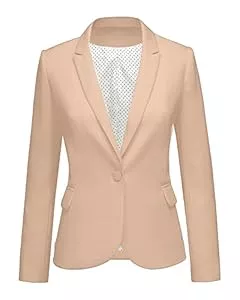 Lookbook Store Blazer LookbookStore Damen-Blazer mit gekerbten Revers-Taschen und Knöpfen