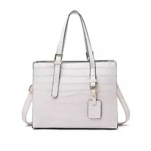 NICOLE & DORIS Taschen & Rucksäcke NICOLE & DORIS Frauen Handtasche Elegante Henkeltasche Damen Schultertaschen PU Leder Tote Tasche Mode Handtaschen Umhängetasche Kroko Optik Handtasche für Arbeits Alltags