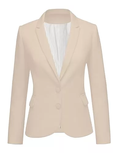 Lookbook Store Blazer LookbookStore Damen-Blazer mit gekerbten Revers-Taschen und Knöpfen