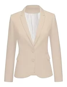 Lookbook Store Blazer LookbookStore Damen-Blazer mit gekerbten Revers-Taschen und Knöpfen