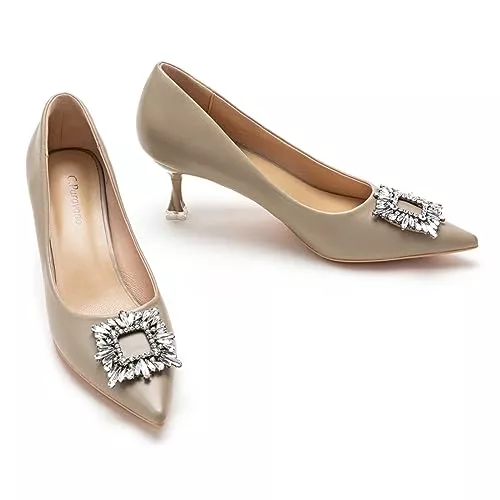 C.Paravano High Heels C.Paravano Pumps Damen | Kitten Heel Pumps | Pumps Spitz | Damen Pumps Schuhe | Damen Pumps mit spitzem Absatz