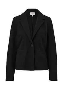 s.Oliver Blazer s.Oliver Damen Sweatshirt Jacke mit Reverskragen und Knopfverschluss, Lange Ärmel, Regular Fit