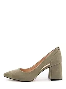 Rio Fiore High Heels Damen Pumps, Schwarz, Beige, Grün, Textil, 7 cm Blockabsatz, H1877-0716