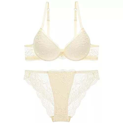 SHEKINI Unterwäsche & Dessous SHEKINI Damen Push Up Spitze Dessous Set Bügel Sexy BH und Panty Set 2 Stück