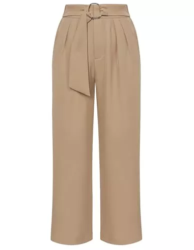 GRACE KARIN Hosen GRACE KARIN Lange Hose für Damen Lose Gerade Palazzo Hose Business Elegant mit Taschen