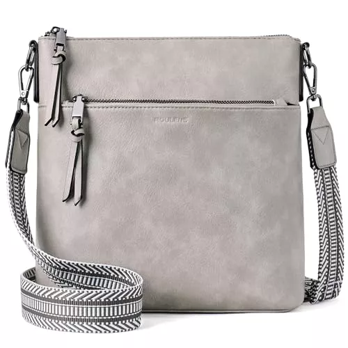Roulens Taschen & Rucksäcke Roulens Mittel Damen Umhängetaschen, Leicht Damen Schultertasche aus Veganes Leder, Crossbody Bags für Frauen mit Verstellbar Abnehmbar Breiter Gurt