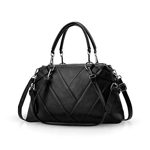 NICOLE &amp; DORIS Taschen & Rucksäcke NICOLE &amp; DORIS Handtaschen für Damen Modern Henkeltasche Schultertasche Weiche PU Leder Umhängetasche Elegant Handtasche mit Gestreifte