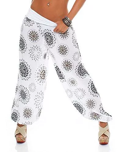 ZARMEXX Fashion Hosen Zarmexx Damen Pumphose Harem-Stil Sommerhose Einheitsgröße