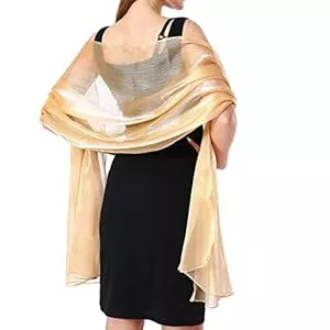 Ladiery Schals & Tücher Ladiery Sheer Crepe Schals und Wraps für Abend Party, Frauen weichen Schimmer Braut Hochzeit Reise Schal