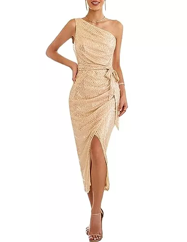 GRACE KARIN Cocktail GRACE KARIN Damen Pailletten Cocktailkleid Ärmellos Glitzer Abendkleid für Hochzeit Partykleid
