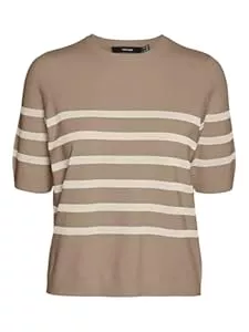 VERO MODA Pullover & Strickmode VERO MODA Damen Vmsaba Plain Ss O-Neck Ga Noos Pullover